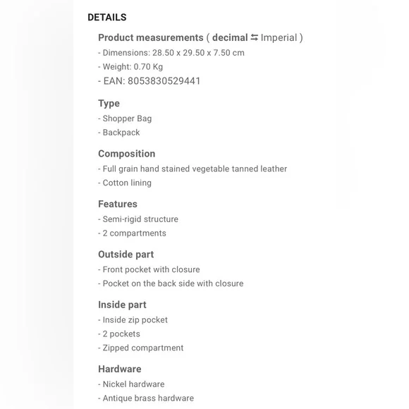 Tuscany Leather Firenze convertible shoulder bag backpack - Picture 14 of 14